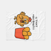 Is Dat Jij Bro Kippenliefhebber Kipnuggets Mannen Fleece Deken (Voorkant (Horizontaal))