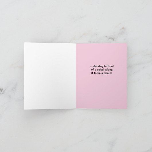 Is dat Salad echt een Donut? Gevouwen Wenskaart Kaart (Binnen)
