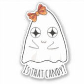 Is dat snoep? Gezonde gehakte sticker met hallowee (Voorkant)