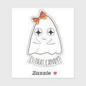 Is dat snoep? Gezonde gehakte sticker met hallowee (Vel)