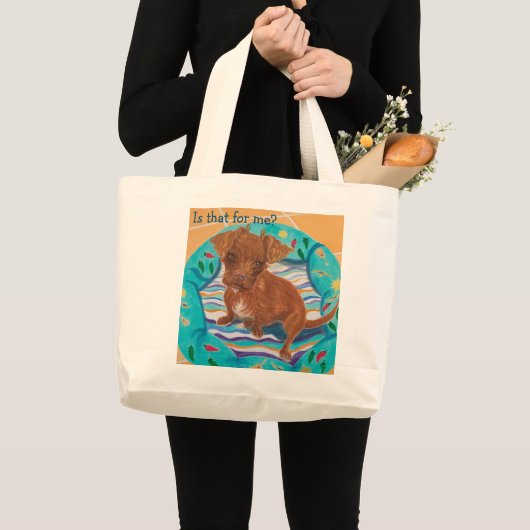 Is dat voor mij? grote tote bag (Voorkant (product))