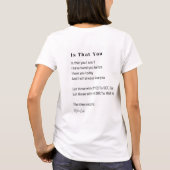 Is dat wat ik zie liefdesgedicht? t-shirt (Achterkant)