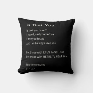 Is dat wat je ziet in de liefde gedicht decor kussen