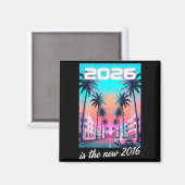 Is de 2016 Retro Synthwave auto-esthetiek Magneet (Voorkant / Achterkant)