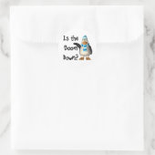Is de boom omlaag? Met pinguïn Ronde Sticker (Tas)