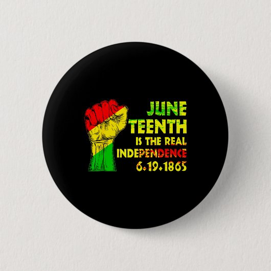 Is de echte Onafhankelijkheidsdag 1865 Freedom Pri Ronde Button 5,7 Cm (Voorkant)