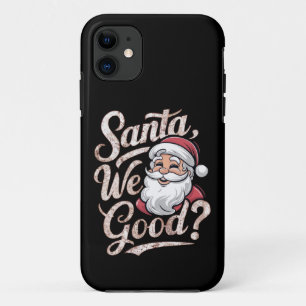 Is de kerstman goed? Kinder kerst grappig xmas Case-Mate iPhone Case