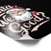 Is de kerstman goed? Kinder kerst grappig xmas Foto Afdruk (Hoek)