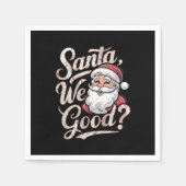 Is de kerstman goed? Kinder kerst grappig xmas Servet (Voorkant)