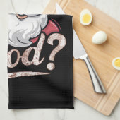 Is de kerstman goed? Kinder kerst grappig xmas Theedoek (Quarter Fold)