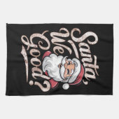 Is de kerstman goed? Kinder kerst grappig xmas Theedoek (Horizontaal)