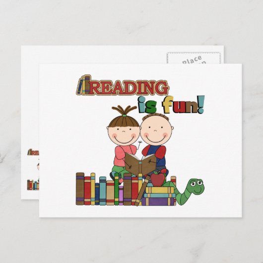 Is de Kinder Lezing van het Cijfer van de stok Briefkaart (Voorkant / Achterkant)