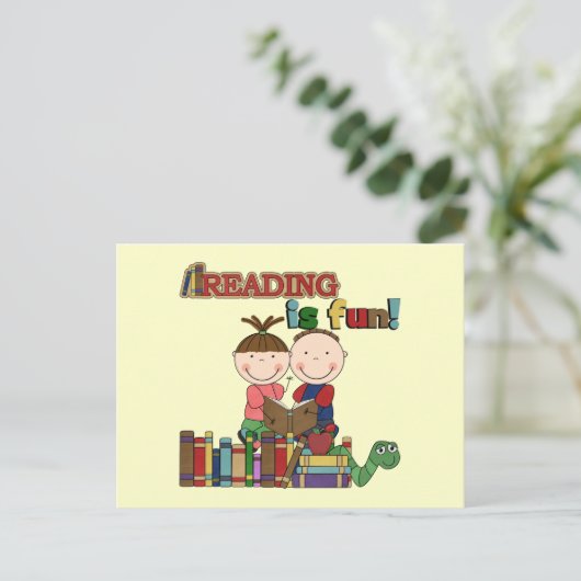 Is de Kinder Lezing van het Cijfer van de stok Briefkaart (Staand voorkant)