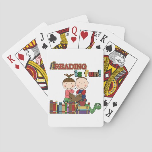 Is de Kinder Lezing van het Cijfer van de stok Pre Speelkaarten (Achterkant)