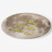 Is de maan gemaakt van kaas? papieren bordje (Gekanteld)