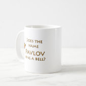 Is de naam Pavlov een Bell? Koffiemok (Voorkant links)