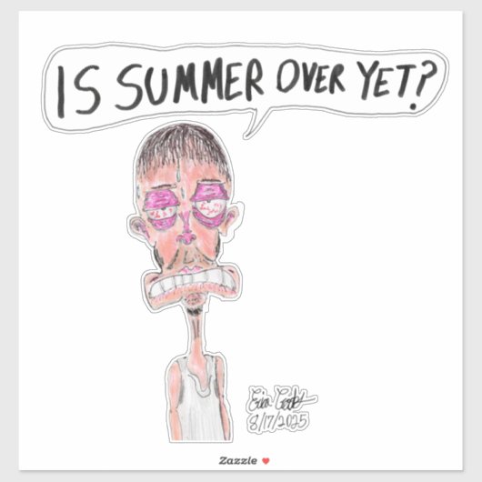 Is de zomer al voorbij? - Erica Crooks Comics Sticker (Vel)