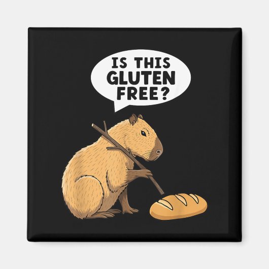 Is deze gluten capybara grappig coeliakie magneet (Voorkant)