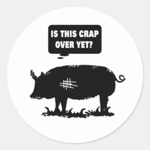 Is deze krap al voorbij? B Klassieke Sticker