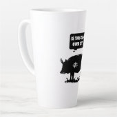 Is deze krap al voorbij? latte mok (Linkerhoek)