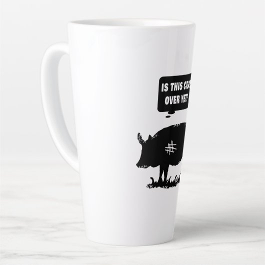 Is deze krap al voorbij? latte mok (Linkerhoek)