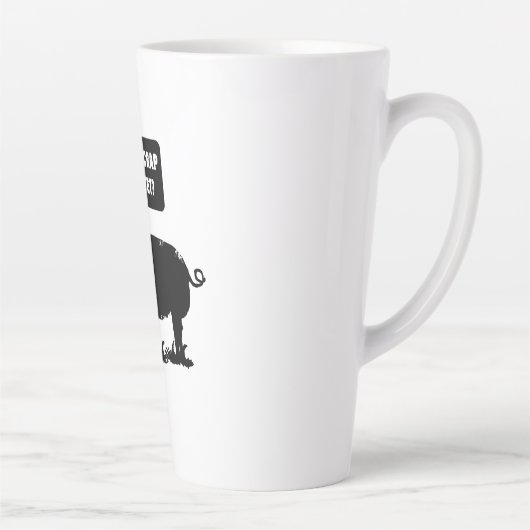 Is deze krap al voorbij? latte mok (Rechts)