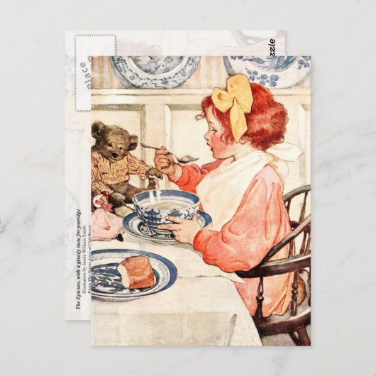 Is deze pap niet heerlijk, Teddy? Briefkaart (Voorkant / Achterkant)