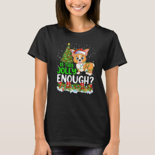 Is Deze Vrolijke Welsh Corgi Hond Kerstboom Voldoe T-shirt