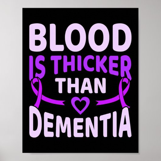 is dikker dan dementie alzheimerheimer bewustzijn poster (Voorkant)