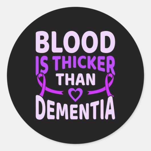 is dikker dan dementie alzheimerheimer bewustzijn ronde sticker (Voorkant)
