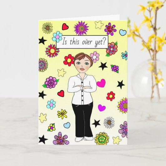 Is dit al voorbij? Pandemisch, sociaal isolerend,  Kaart (Gele Bloem)