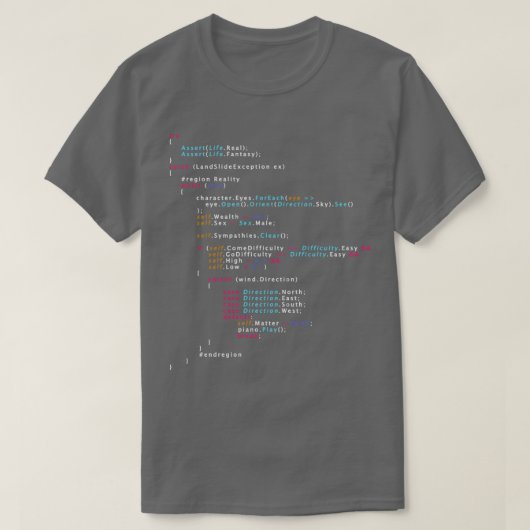 Is dit de echte programmeerkleur voor de codering t-shirt (Design voorkant)