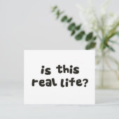Is dit echt leven?  Metafysisch Drink Briefkaart (Staand voorkant)