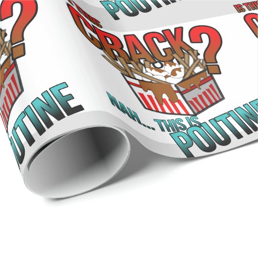 Is dit een barst? Nee, het is poutine. Cadeaupapier (Rol Hoek)