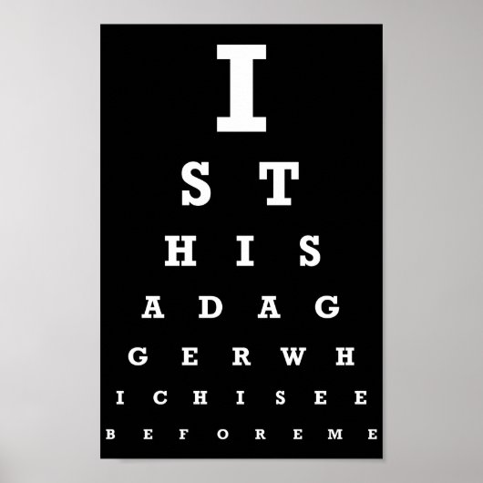 Is dit een Dagger Eye Test? Poster (Voorkant)
