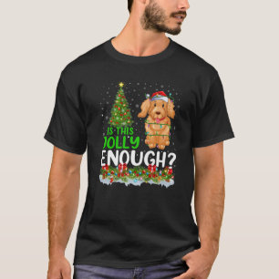 Is dit een Jolly genoeg Maltipoo Dog kerstboom T-shirt