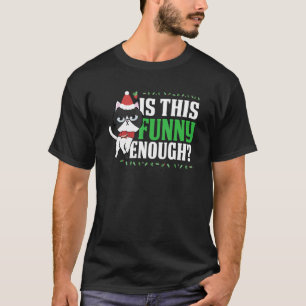 Is Dit Een Voldoende Kerstmis Pyjama Kat Kitten P T-shirt