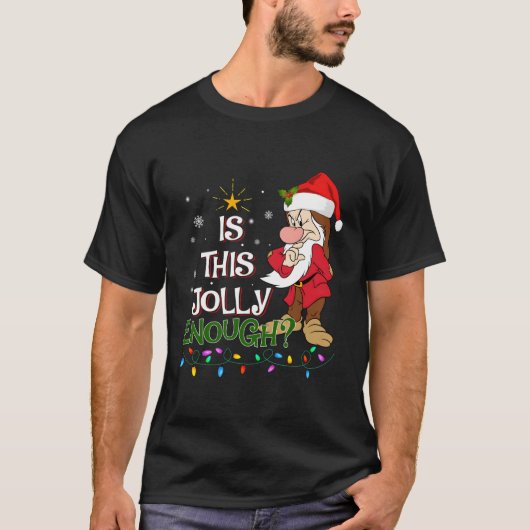 Is dit genoeg Noel Grumpy Elf Merry Christm? T-shirt (Voorkant)