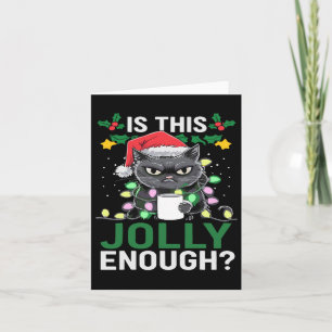 Is dit genoeg zwarte kat voor kerst met kerst? kaart
