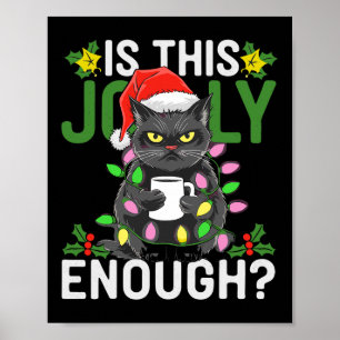 Is dit genoeg zwarte kat voor kerst met kerst? poster