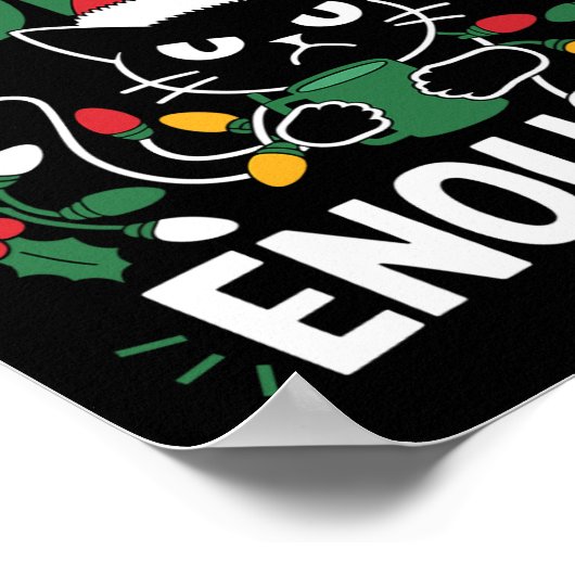 Is dit genoeg zwarte kat voor kerst met kerst? poster (Hoek)
