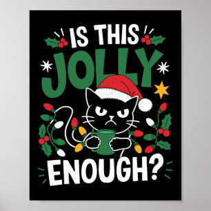 Is dit genoeg zwarte kat voor kerst met kerst? poster