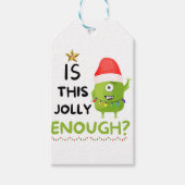 Is dit grappig genoeg, kerst grinch? cadeaulabel (Voorkant)