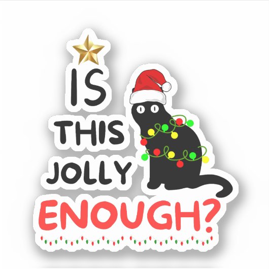 Is dit grappig genoeg, kerst grinch? sticker (Voorkant)