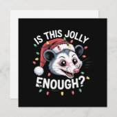Is dit grappig genoeg? kerst-opossum sarcastisch feestdagenkaart (Voorkant / Achterkant)