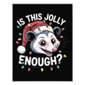 Is dit grappig genoeg? kerst-opossum sarcastisch foto afdruk (Voorkant)