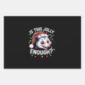 Is dit grappig genoeg? kerst-opossum sarcastisch inpakpapier vel (Voorkant)