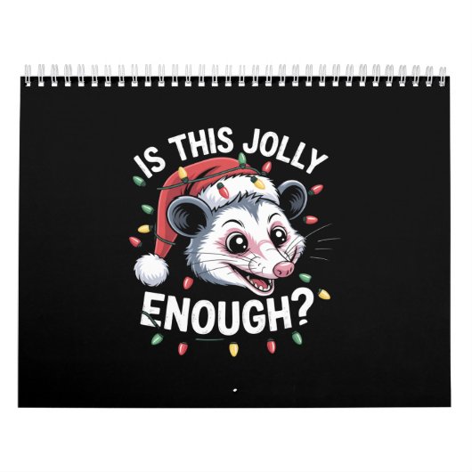 Is dit grappig genoeg? kerst-opossum sarcastisch kalender (Hoes)
