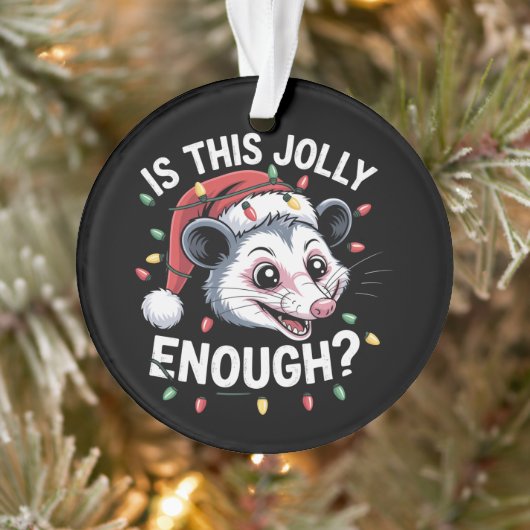 Is dit grappig genoeg? kerst-opossum sarcastisch ornament (Boom)