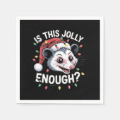 Is dit grappig genoeg? kerst-opossum sarcastisch servet (Voorkant)